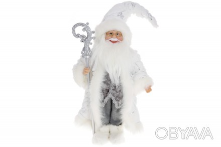 Новорічна м'яка іграшка Санта 45 см, колір білий
Розмір 25*16*45см
Матеріал: тка. . фото 1