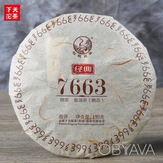 Чай Шу Пуэр Сягуань 7663 — яркий, номерной, прессованный Пуэр в форме маленького. . фото 1