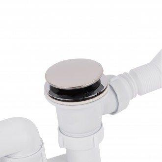 Сифон для ванни Lidz (WHI) 60 03 V002 02 виготовлено з пластику білого кольору. . . фото 4