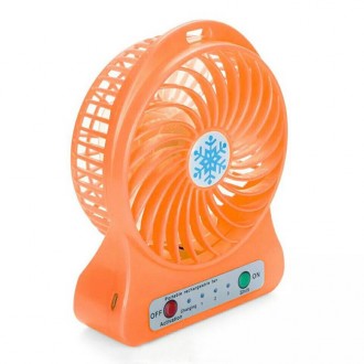 Настольный вентилятор Mini Fan XSFS-01 с подсветкой 18650 оранжевый
Портативный . . фото 2
