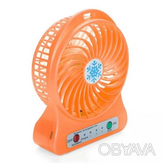 Настольный вентилятор Mini Fan XSFS-01 с подсветкой 18650 оранжевый
Портативный . . фото 1