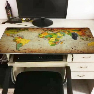 Игровая поверхность (игровой коврик) на стол с картой мира для компьютерной мыши. . фото 9
