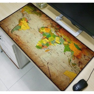 Игровая поверхность (игровой коврик) на стол с картой мира для компьютерной мыши. . фото 10