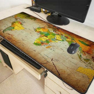 Игровая поверхность (игровой коврик) на стол с картой мира для компьютерной мыши. . фото 11