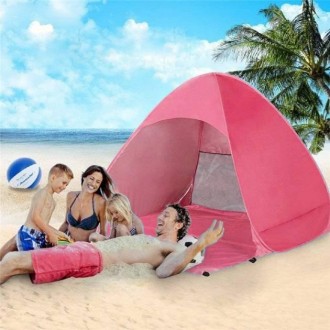 Палатка автоматическая пляжная самораскладная двухместная в чехле 110х165x150см . . фото 4