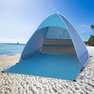 Палатка автоматическая пляжная самораскладная двухместная с дверью в чехле 110х1. . фото 11