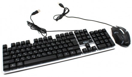Описание Комплекта проводная клавиатура LED и мышь UKC M-416 5559
Комплект UKC M. . фото 2