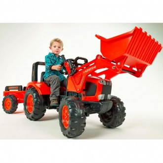 Яркий педальный трактор с прицепом станет отличным подарком или шикарной игрушко. . фото 3