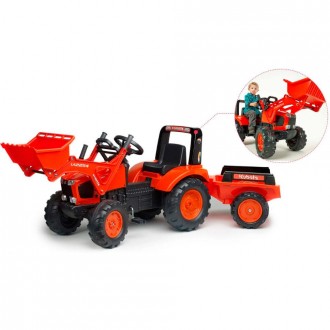 Яркий педальный трактор с прицепом станет отличным подарком или шикарной игрушко. . фото 4