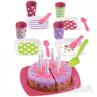 Детский набор посуды С Днем Рождения! станет приятным подарком для любой девочки. . фото 1