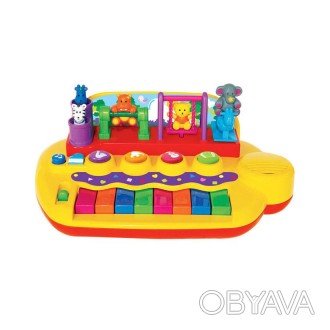Пианино ЗВЕРЯТА НА КАЧЕЛЯХ – яркая и занимательная игрушка, которая развлечет ма. . фото 1