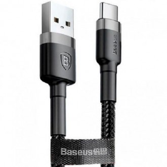 Описание Кабеля BASEUS CATKLF-BG1 Сafule USB-USB Type-C 3A, 1м, черного
Кабель B. . фото 2