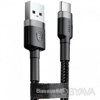 Описание Кабеля BASEUS CATKLF-BG1 Сafule USB-USB Type-C 3A, 1м, черного
Кабель B. . фото 1