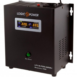 Описание ИБП Logicpower LPY-W-PSW-500VA+ (350Вт) 5A/10A с правильной синусоидой . . фото 2