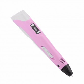 3D ручка с экраном 3D Pen-2 + пластик 100 метров Pink
3D ручка это устройство ко. . фото 2