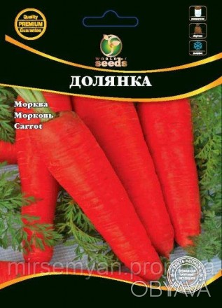 Семена моркови Долянка ― вкусная, нежная, сочная. Мякоть темно-оранжевая, без се. . фото 1