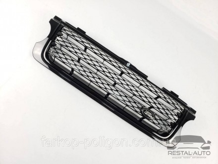 Решетка радиатора с жабрами Range Rover Vogue 2010-2012 г. (черная с серым)Матер. . фото 4