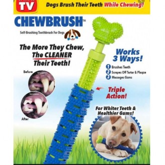  Зубная щетка для SD-107 собак ChewBrushChewbrush выглядит как игрушечная кость . . фото 4