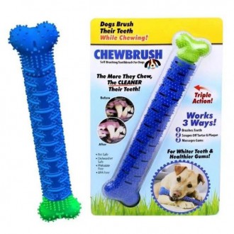  Зубная щетка для SD-107 собак ChewBrushChewbrush выглядит как игрушечная кость . . фото 3