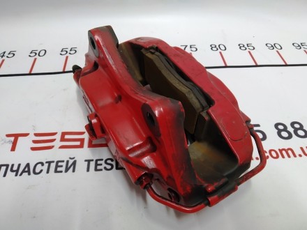 Суппорт тормозной задний левый красный PERFORMANCE Tesla model S, model S REST 6. . фото 3