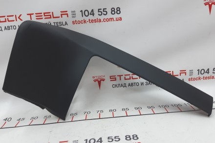 Накладка центральной панели нижняя правая (NAPPA GRAIN BLACK PVC) Tesla model X . . фото 2