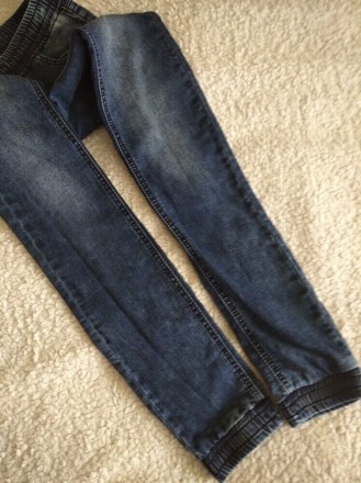 Джеггинсы джинсовые стрейчевые на резинках внизу, на девочек от 10 лет и дальше,. . фото 8