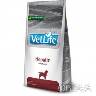 Сухий корм Фарміна Vet Life Hepatic для собак, при хронічній печінковій недостат. . фото 1