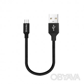 Кабель ColorWay USB-microUSB 2.4А, 0.25м, Black 
 
Отправка данного товара произ. . фото 1