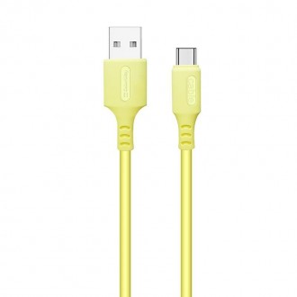 Кабель ColorWay USB-USB Type-C, soft silicone, 2.4А, 1м, Yellow 
 
Отправка данн. . фото 2