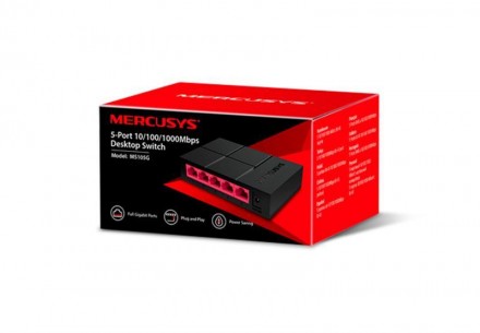 Комутатор Mercusys MS105G 
 
Отправка данного товара производиться от 1 до 2 раб. . фото 3