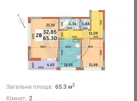 Терміново продається 2к. Площею 65, 3кв.м., квартира в ЖК Урлівський 1, комфорт . . фото 2