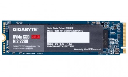 Накопичувач SSD 256GB Gigabyte M.2 PCIe NVMe 3.0 x4 NAND TLC 
 
Отправка данного. . фото 2