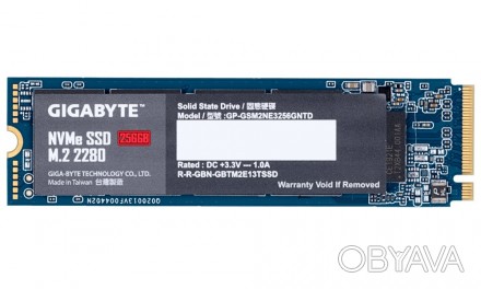 Накопичувач SSD 256GB Gigabyte M.2 PCIe NVMe 3.0 x4 NAND TLC 
 
Отправка данного. . фото 1