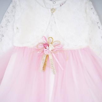 
 Красивое нарядное платье для маленькой принцессы с фатиной. Платье с красивенн. . фото 4