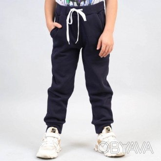 Теплі штани на хутрі для хлопчика зроблені з високоякісного матеріалу-трикотаж н. . фото 1