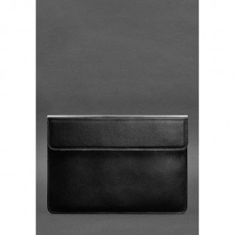  Шкіряний чорний чохол для MacBook 14 стильний аксесуар, який захистить ваш прис. . фото 2
