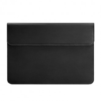  Шкіряний чорний чохол для MacBook 14 - стильний аксесуар, який захистить ваш пр. . фото 6