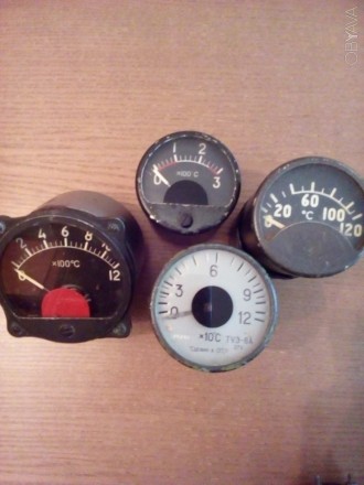 Термометр авиационные ТЦ-9 диапазон 0+3х100С (пломбы).ТУЭ-48Т 0+120С б/у. ТУЭ-8А. . фото 2