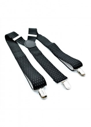 Подтяжки Черные с белым 3,5 см pdt-35kit-001. Київ. фото 1 Подтяжки Черные с белым 3,5 см pdt-35kit-001. Київ. фото 1