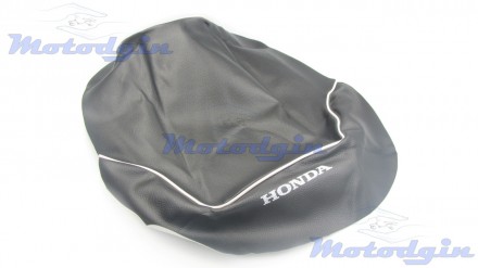 Чехол сидения Honda Zoomer AF-58 чорный ( Хонда зумер аф 58) чорный, белый кант.. . фото 2