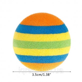 Мячик для котят разноцветный. Игрушка забавка для кошек радужный мячик.
Игрушка . . фото 4