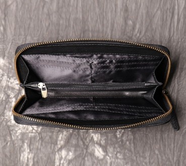 Классический мужской кожаный клатч кошелек натуральная кожа, мужское портмоне че. . фото 9