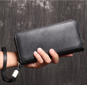 Класичний шкіряний клач гаманець натуральна шкіра, чоловічий портмоне чорний
Хра. . фото 5