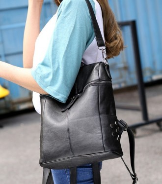 
Стильный женский рюкзак сумка
 Характеристики:
Материал: Плотная и высококачест. . фото 5