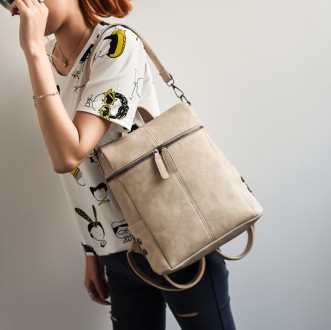 
Стильный женский рюкзак сумка
 Характеристики:
Материал: Плотная и высококачест. . фото 5