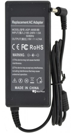 Блок питания для ноутбука FUJITSU 19V 4.22A 5.5x2.5 80W + сетевой кабель 1953. Хмельницкий. фото 1 Блок питания для ноутбука FUJITSU 19V 4.22A 5.5x2.5 80W + сетевой кабель 1953. Хмельницкий. фото 1