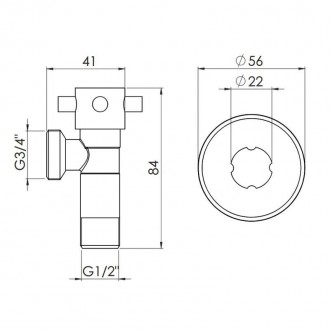 Кран приладовий SD Forte 1/2"х3/4" ручка "хрест" виготовляється з високоякісної . . фото 3