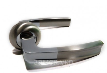  Ручка на дверь с круглой розеткой Fuaro Volt RM SN/CP-3 матовый никель/хром
 
 . . фото 5