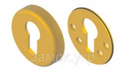 Накладка  для цилиндрового замка DiSec KT-038 латунь матовая (Италия). Дніпро. фото 1