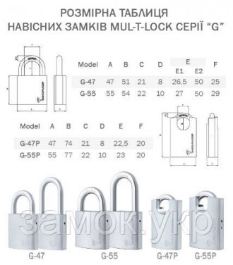 Навесной противовзломный замок MUL-T-LOCK G55P INTEGRATOR 376P 2KEY INTGR_BLUE_I. . фото 8